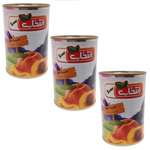 تصویر  کمپوت هلو انتخاب - 420 گرم بسته 3 عددی